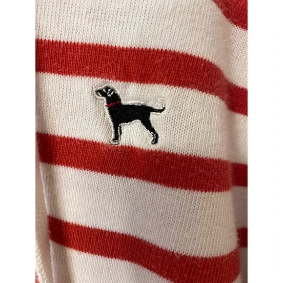 The Black Dog Red White Stripe Hoodie Pullover Cotton Nautical Casual Unise - Picture 5 of 12